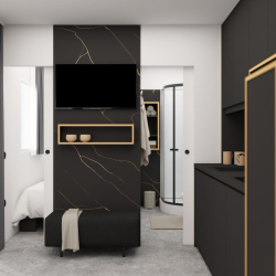 Schwarz gold - Unsere prestigeträchtige Designoption. - Ansicht 1